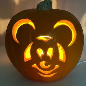 VTG 1999 Disney Mickey Mouse Happy Halloween Light-up Pumpkin Jack O Lantern